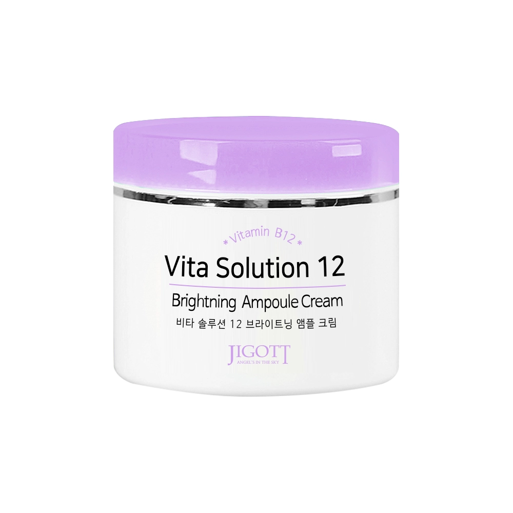 Jigott, Ампульный крем осветляющий Vita solution 12 Brightening